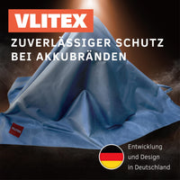 1 x RAW Customer Returns VLITEX fire containment ceiling 2.5 x 3 m for e-scooters, e-board leaf vacuums, etc. Fire blanket fire blanket For prevention and quick response in the event of a fire - RRP €197.65