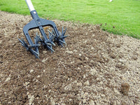 1 x RAW Customer Returns UPP garden tiller 2-in-1 Garden star tiller for seed preparation and soil loosening Manual cultivator roller cultivator for garden, lawn, weeds, rotary hoe, soil crumbler made of steel without handle - RRP €25.2