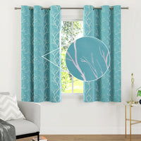 1 x RAW Customer Returns Encasa Printed Blackout Curtains 113x137 cm, 2 Pc Green Twig Silver Foil Design I Room Darking - 85 Light Blocks Sound and Heat Reduction for the Laundry Bedroom - RRP €31.7