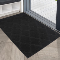 1 x RAW Customer Returns COSY HOMEER Indoor Doormat 60 x 90cm, Soft Absorbent and Dirt-Repellent Doormat Non-Slip, Low Profile Dirt Trapper Mat Machine Washable for Back Door, Entrance, Hallway, Kitchen, Black - RRP €30.24