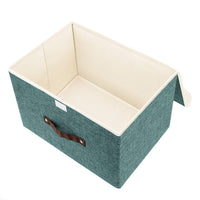 1 x RAW Customer Returns TYEERS Foldable Storage Box with Lid, Fabric, Washable, Storage Boxes with Lid, 38 x 25 x 25 cm, 3-Pack, Gray - RRP €25.97