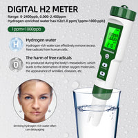 1 x RAW Customer Returns Homcoice PH Meter 4 in 1 pH H2 ORP Temperature Tester Multifunctional 0.01 High Precision IP67 Waterproof Digital Water Quality Tester with ATC Function - RRP €42.16