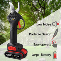 1 x RAW Customer Returns Siebwin 48VF Electric Pruning Shears, Cordless Pruning Shears with 2 Batteries and Storage Box for Fruit Tree Branches, 5-7 Hours of Work, Cutting Diameter 1.2 Inches - RRP €120.0