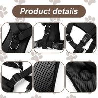 1 x Brand New Dog harness for dogs, control handle for dogs Dog harness with front and back 2 leash attachments and soft padded connected with seat belt buckle - RRP €20.4