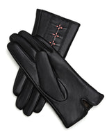 1 x Brand New YISEVEN Women s Leather Gloves Lined Leather Gloves Smartphone Ladies Gloves Car Long Elegant Lambskin Gloves Women Sheepskin Car Gloves Mother s Day Gift, Black Medium 7.0  - RRP €27.38