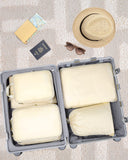 1 x RAW Customer Returns Torrypack Compression Packing Cubes for Travel, 6 PCS Expandable Suitcase Organizer, Suitcase Organizer with Shoe Bag and Clothes Bag, Beige - RRP €29.23