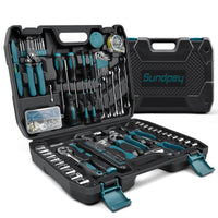 1 x RAW Customer Returns Sundpey tool case filled 281 pcs - portable complete tool sets for men and women tool case with socket wrench set - RRP €69.99