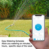 1 x RAW Customer Returns Smart Watering Timer with Wi-Fi Hub, Bluetooth Hose Watering Timer with Rain Delay for Outdoor Garden Faucet, Programmable Irrigation Timer - RRP €45.3