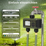 1 x RAW Customer Returns Diivoo Irrigation Programmer 2 Automatic Outlets Garden Irrigation Timer with Rain Delay and Manual Irrigation - RRP €44.99