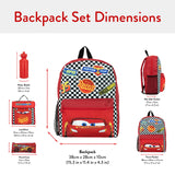 1 x RAW Customer Returns Disney Cars Backpack Set 4-piece Lightning McQueen backpack, pencil case, water bottle and lunch bag Children s backpacks for school and adventure Official car merchandise - RRP €36.29