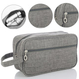 1 x Brand New Toiletry bag men s backpack, travel toiletry bag, portable cosmetic bag, water-repellent shaving bag, wash bag for men and women in premium quality, grey - RRP €32.4