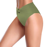 1 x RAW Customer Returns SHEKINI Women s Bikini Bottoms High Waist Stylish Design Tummy Control Swimming Shorts Abdominal Control Retro Swimming Trunks M, Green  - RRP €19.26