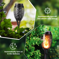 1 x RAW Customer Returns Geemoo Solar Lights for Outdoor Garden 6 Pack Solar Torch Garden Torches with Realistic Flame Effect, IP65 Waterproof Solar Lamp for Halloween Outdoor, Backyards, Gardens, Lawn Lighting - RRP €29.99