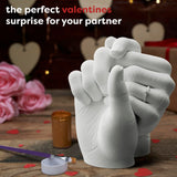 1 x RAW Customer Returns chuckle - 3D Plaster Handprint Set with Gold Paint for Couples, Partners, Him Her - Keepsake Gift for Anniversary Valentine s Day - Non-Toxic Easy to Use - RRP €30.48