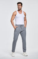 1 x RAW Customer Returns HCSS jogging pants men s training pants men s sweatpants cotton sports pants long slim fit with zip pockets gray-XXL  - RRP €32.99