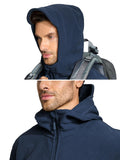 1 x RAW Customer Returns TACVASEN Men s Fleece Jacket Military Outdoor Windproof Jacket with Hood - Size XXL, navy blue - RRP €53.42