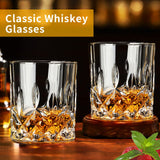 1 x RAW Customer Returns Whiskey Glasses Set of 6 Vintage Whiskey Glasses 300ml Crystal Glass Tumblers Drinking Glasses Scotch Bourbon Brandy Rum Cocktail Home Bar Party - RRP €30.24