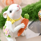 18 x Brand New VALERY MADELYN 2 pieces Easter bunnies for Easter decoration outside modern, decorative bunny with Easter eggs for garden decoration, Easter gifts for spring decoration table decoration, beige, 13 cm - RRP €359.82