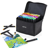 1 x RAW Customer Returns Hibisaws 80 Colors Graffiti Pens, Twin tip Marker Permanent Marker Pens with 80 Colors and Two Tips, Felt Tip Pens Set for Children, Adults, Artists, Painting, Coloring, Sketching - RRP €20.16