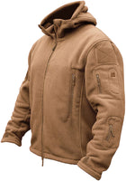 1 x RAW Customer Returns TACVASEN Men s Fleece Jacket Military Outdoor Windproof Jacket with Hood - Size XXL, Sand - RRP €58.46