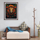 1 x Brand New Ginfonr DIY Diamond Painting Accessories Lion Flowers Set Full, 5D Diamond Painting Animals Pictures Kit Crystal Rhinestone Embroidery Decoration for Home Wall D cor 30x40cm - RRP €20.4