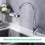 1 x RAW Customer Returns New waterfall kitchen faucet, waterfall kitchen faucet, 360 rotating faucet attachment, kitchen sink faucet for kitchen sink - RRP €9.44