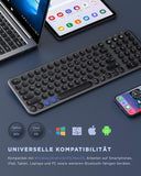 1 x RAW Customer Returns seenda Bluetooth keyboard, multi-device wireless keyboard with 3 Bluetooth channels, rechargeable ultra-thin wireless keyboard for iPad, iPhone, MacBook, Android, Windows, Mac OS, space gray - RRP €30.24