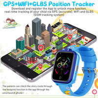 1 x RAW Customer Returns Mingfuxin 4G Kids Smartwatch, Waterproof Smartwatch Phone with Dual Camera, Children GPS Tracker with WiFi Video Phone Call SOS for Girls Boys 3-14 Birthday Gifts Blue  - RRP €98.99