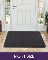 1 x RAW Customer Returns DEXI dirt trapper mat, non-slip doormat for indoor and outdoor use, washable entrance carpet, absorbent door mat - clean mat 80 x 120 cm, black-gray - RRP €40.31