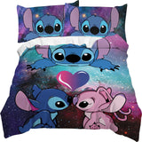 1 x RAW Customer Returns Lilo and Stitch duvet cover pillowcase, Stitch bed linen 135 x 200 75x50cm cotton pillowcase, Stitch duvet cover pillowcase, soft microfibre 3D bed linen Stitch, Stitch duvet covers cotton - RRP €32.99