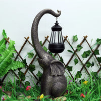 1 x RAW Customer Returns HIAME Garden Decoration Figures Solar Light, Elephant Duck Animal Statue Decoration for Garden, Garden Figures Solar Illuminated Sculpture Ornaments for Outdoors, Resin Sculpture Animal Statues Figure - RRP €31.99