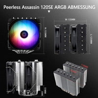 1 x RAW Customer Returns Thermalright Peerless Assassin 120 SE ARGB CPU Air Cooler, 6 Heatpipes Cooler, Dual 120mm TL-C12C-S PWM Fans, Aluminum Heatsink Cover, AGHP, for AMD AM4 AM5 Intel 1700 1150 1151 1200 - RRP €35.9