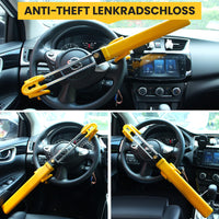 1 x RAW Customer Returns Steering wheel lock, steering wheel lock car anti-theft device, universally adjustable double hook locks, heavy duty car lock for car SUV van not identical to key  - RRP €30.24