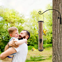 1 x RAW Customer Returns Metal Hanging Bird Feeder for Wild Birds Seeds Aluminium 6 Ports 1.4mm Extra Thick Solid Tube Weatherproof Ideal for Attracting Birds and Coffee - RRP €19.99