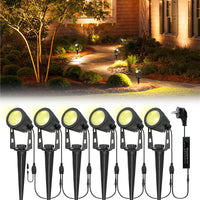 1 x RAW Customer Returns Garden lighting LED, Litake 6 pieces 3W extendable garden light with ground spike 21M LED garden lights with adapters IP65 waterproof 3000K warm white garden lamp garden spotlight for garden lawn tree meadow - RRP €58.37