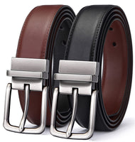 1 x RAW Customer Returns BULLIANT Men s Belt, Reversible Leather Belt 31mm, One Reverse for 2 Colors, Size Adjustment Black Light Brown-160cm 56-58 Waist Adjustment  - RRP €29.5