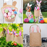 2 x RAW Customer Returns YGCHEN Easter bag jute bag rabbit children s Easter nests to fill Easter baskets gift bags candy bag with rabbit ears for Easter eggs, cookies, candies - RRP €30.22