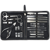 1 x RAW Customer Returns Kovira Manicure Set Pedicure with Nail Clippers 19 Pieces - Professional Stainless Steel Manicure Set for Cuticles and Nails for Women and Men - Luxury Simli Leather Manicure Set - RRP €18.49