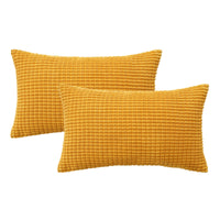 1 x RAW Customer Returns MIULEE Set of 2 Cushion Covers Corduroy Decorative Pillows Cushion Covers Sofa Cushions Decorative Couch Cushions Throw Pillows Cushion Cover Modern Cover Soft for Sofa Living Room Bedroom 30 x 50 cm Turmeric - RRP €15.99