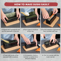 1 x RAW Customer Returns MLRYH Sushi Making Kit Sushi Maker 21 Pieces DIY Set Bamboo Mats, Chopsticks, Avocado Cutter, Paddle, Spreader, Sushi Knife, Chopstick Holder, Sauce Dishes, Baking Brush for Beginners. - RRP €27.99