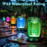 1 x Brand New Homdat Solar Lamps for Outdoors 4 Pack LED Solar Sensor Light for Outdoors IP65 Waterproof Solar Lanterns for Outdoors Solar Lights Garden Hanging Multi-Colored Mason Jar Lights for Balcony Patio Decoration - RRP €26.5