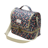 1 x RAW Customer Returns Nanxson Insulated Lunch Bag Large Reusable Cooler Bag Waterproof Picnic Bag with Floral Pattern and Adjustable Shoulder Strap 11L C-Marine  - RRP €20.4