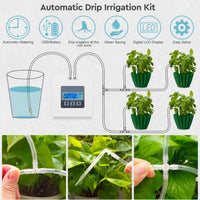 1 x RAW Customer Returns Landrip DIY Irrigation System, Indoor Irrigation System Balcony, Automatic Holiday Watering System Kit with 33ft Hose for Flower Bed, Patio, Balcony or Potted Plants - RRP €47.99