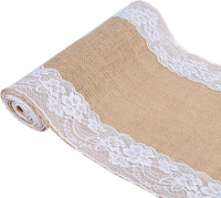 19 x Brand New TINWARM Burlap and Lace Table Runner for Wedding Festival Party Decorations 30 x 275CM - RRP €280.44