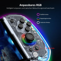 1 x RAW Customer Returns NexiGo Gripcon, Gen 2 , No Deadzone, Enhanced Switch Switch OLED Controller for Handheld Mode, Ergonomic Design with 6-Axis Gyro, Back Button Mapping, Vibration, Crystal - RRP €49.99