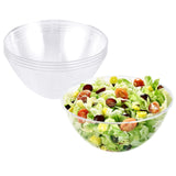 1 x RAW Customer Returns Matana 5 Large Transparent Rigid Plastic Bowls, Salad Bowls, 3000ml - Resistant and Reusable - Salads, Finger Food, Snacks and Chips - Parties, Picnics, Birthdays, Barbecues - RRP €19.99