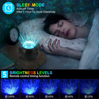 1 x RAW Customer Returns LED Starry Sky Projector Galaxy Light with Battery 32 Light Mode Bluetooth Music Player Timer Starlight Projector Starry Water Waves Night Light for Adults Children Room Decoration Christmas - RRP €37.26