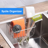 1 x RAW Customer Returns Spoilu sponge holder kitchen, sponge holder sink, sink organizer hanging, sink organizer with 1 adhesive for sponge, brush and cloth - RRP €20.4