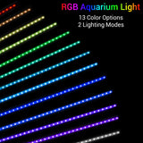 1 x RAW Customer Returns NICREW RGB LED Aquarium with Timer, IP68 Waterproof Aquarium Light, Multicolor Freshwater Aquarium Lamp - RRP €26.99