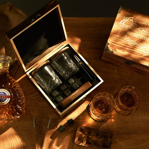 Whiskey Stones Set Gift Box, Whiskey Glass Set Gift Box